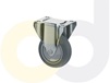 ZINC PLATED CASTERS - THERMO-RUBBER WHEELS