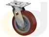 ZINC PLATED CASTERS - THERMO-URETHANE WHEELS