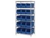 CHROME WIRE SHELVING UNITS WITH HULK CONTAINERS