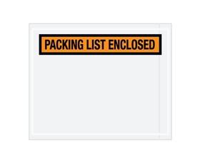 PACKING LIST ENCLOSED ENVELOPES