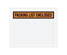 PACKING LIST ENCLOSED ENVELOPES